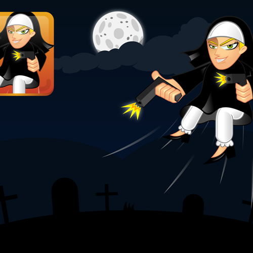 New icon for nuns fighting with monsters game Design por Alidaghlas