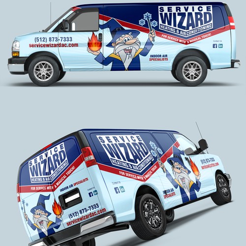 HVAC Service Van Wrap Design Design by ezesol™