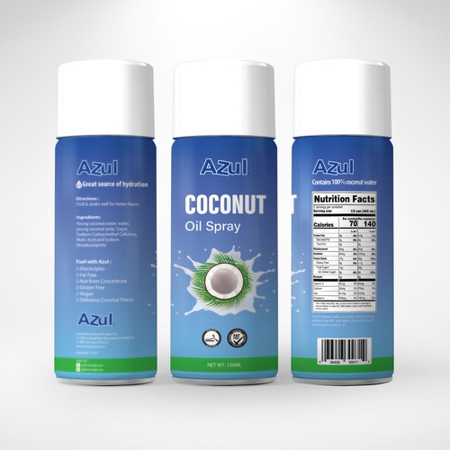 Create Product Extension for Azul Coconut Product - Azul Coconut Oil Spray Réalisé par CUPEDIUM