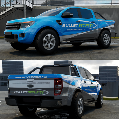 Sexy Professional Vehicle Wrap for Bullet Security Truck Design by TANSA ART