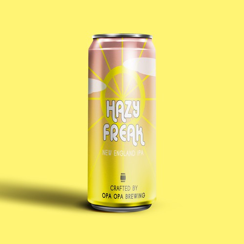 Hazy Freak IPA Beer Can Label | Product label contest