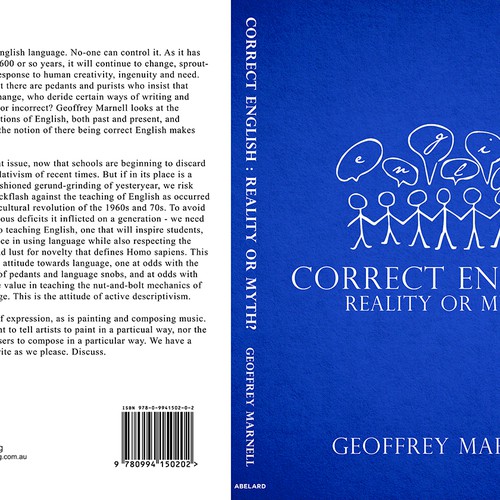 Create an attractive cover for a paperback book about language Design by huraioana