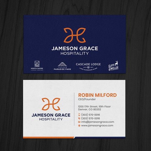 Create a modern and clean business card for a parent company with 4 subsidiaries Design by kaylee CK