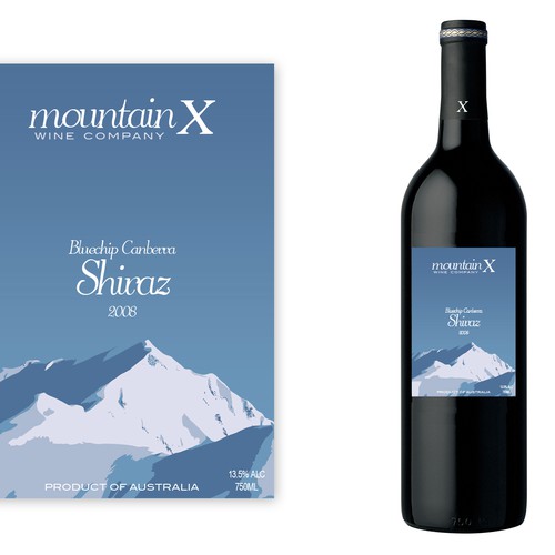 Mountain X Wine Label Design by Oded Sonsino