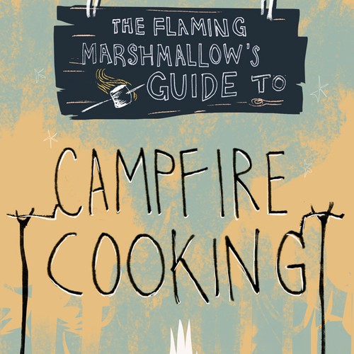 Create a cover design for a cookbook for camping. Réalisé par ilustreishon