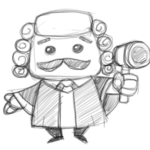 Create a kid-friendly Judge character to be made into a plush toy! Design by MadMaxx