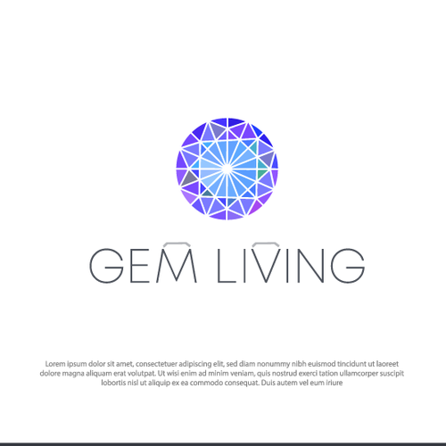 Geometrical, minimalist, modern brand design for Gem Living Design by LEN-ART DESIGN