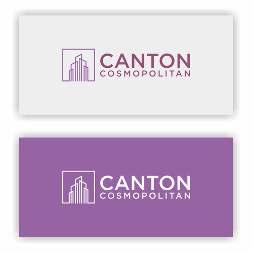 Logo for an office complex named The Canton Cosmopolitan. Design by Vonsign Studio