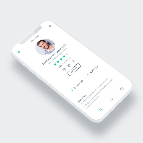 A fresh/modern/progressive styled video-calling app Design by A99