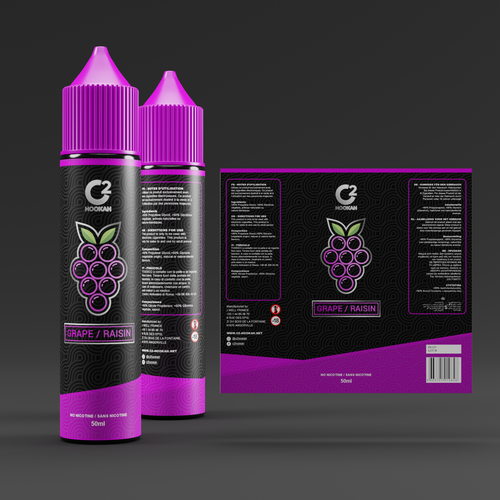 C2 HOOKAH Eliquid need his new label Design by BayuHamdani