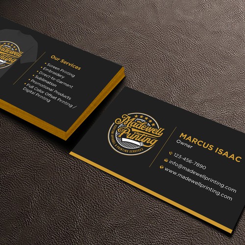 Business Card for a Custom Clothing/Product Business Design by Brandmaker artist