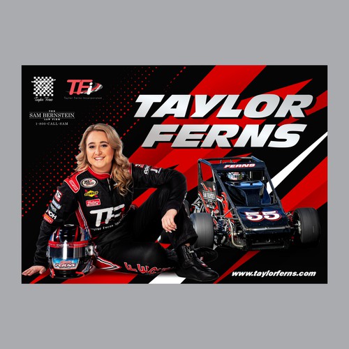 Racecar Driver "Hero Card" Design to appeal to fans Design by Trisixtin