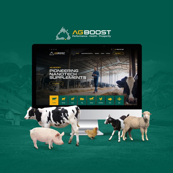 Design by set4net titled "Website for Animal Supplements"