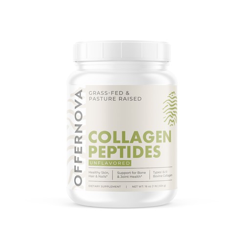 Design a Food Supplement Label - Collagen Peptides Design by Sasha Bianca