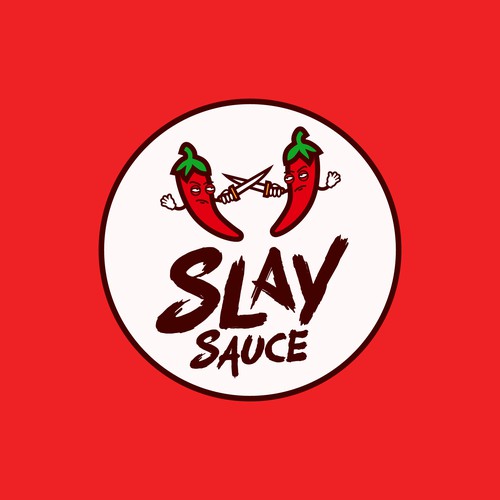 Can you slay the Slay Sauce logo contest? Design by Chicha's