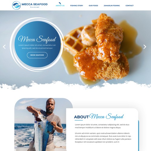 Miami Soul Seafood Restaurant Concept 1 Page Only Design réalisé par pb⚡️