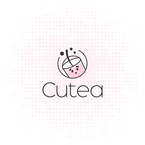 Cute and clean logo for boba/bubble tea shop! Design by AdriánKG