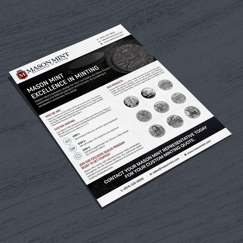 Create An Exciting Flyer To Showcase Our Custom Silver Coin Program Design by Ɱosɑic™