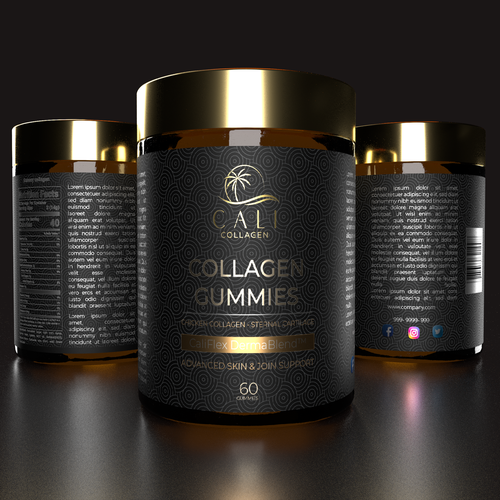 Cali Collagen Jar Label Design Contest (Luxury) Design by Parallax™