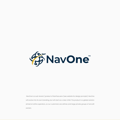 NavOne Logo - Sub Brand of NavPass.aero Design by Solusi Design