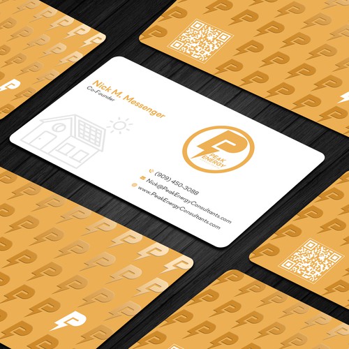 Modern Business Card Design for Electric Energy and Solar Company Design by Brandmaker artist