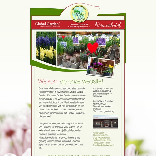 Global Garden newsletter redesign Design by graphixeu