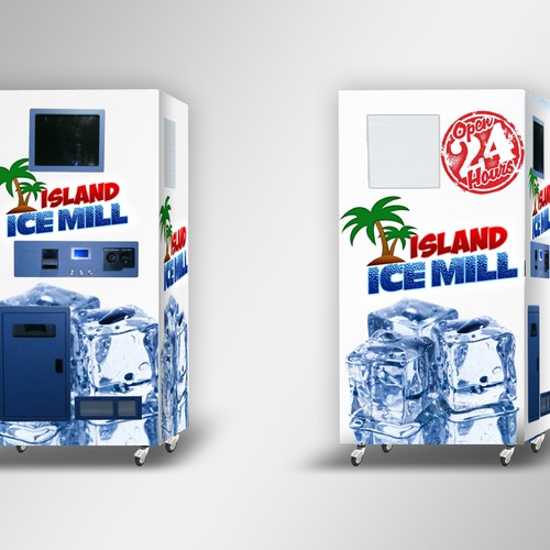 Create a vinyl wrap for a ice vending machine Design by Worker218