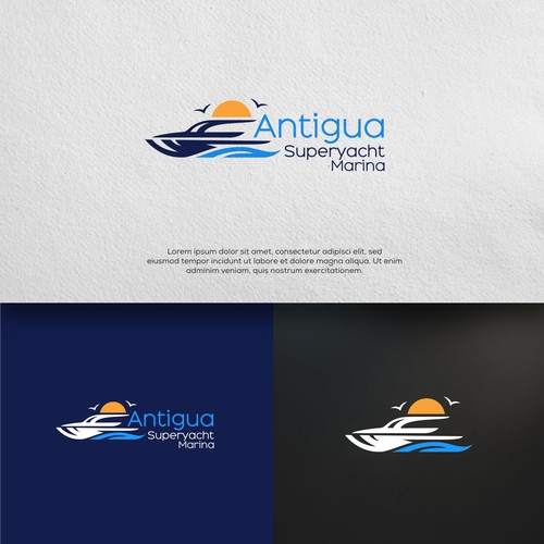 Logo for Antigua Superyacht Marina Design by Frutos Design