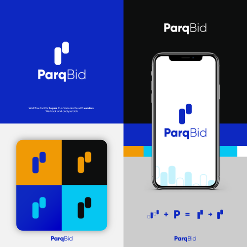 Powerful new Logo Design for team workflow tool to communicate with vendors. Design by adrianpdesigns