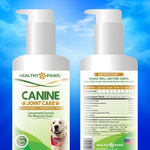 Pet Vitamin Supplement Label for Dogs Design by Mrs Design ♥