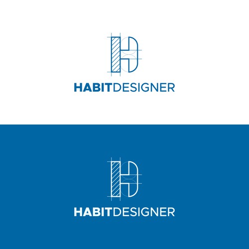 combination logo using architecture blueprint look in design Design by a_nomali