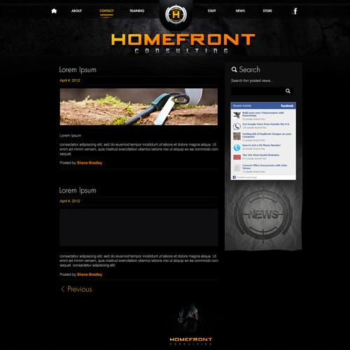Help Homefront Consulting Inc. with a new website design Réalisé par bearstone