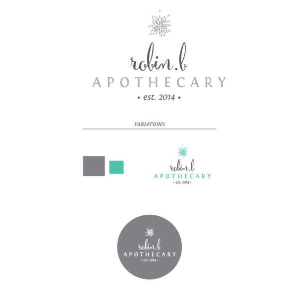 Create a "fashion forward - classic" design for robin b. apothecary