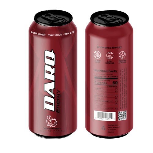 Create a unique Design for a sugar free Energy Drink Can! Diseño de rakaruaan