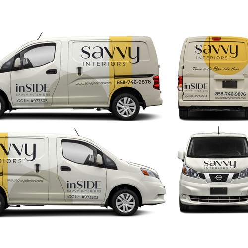 Design build furnish firm needs cool luxury sleek modern Van wrap Design by T i f a n y' s