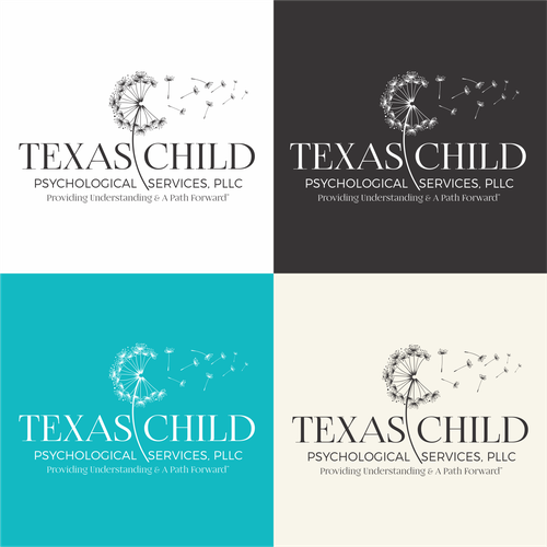 Hand-drawn dandelion logo for child psychologist Design by CreativeBP