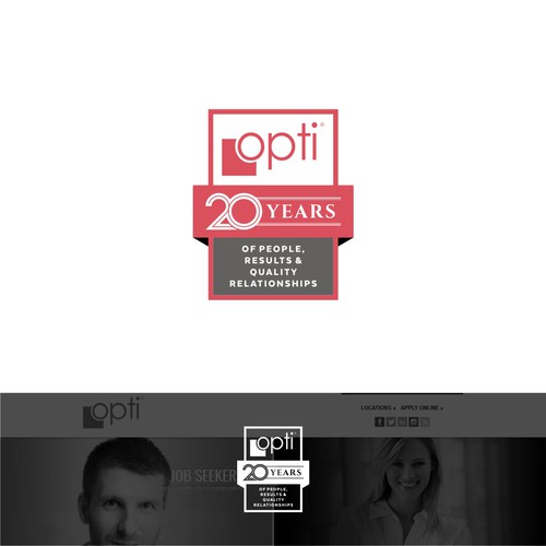 Opti 20th Anniversary Logos Design by onder