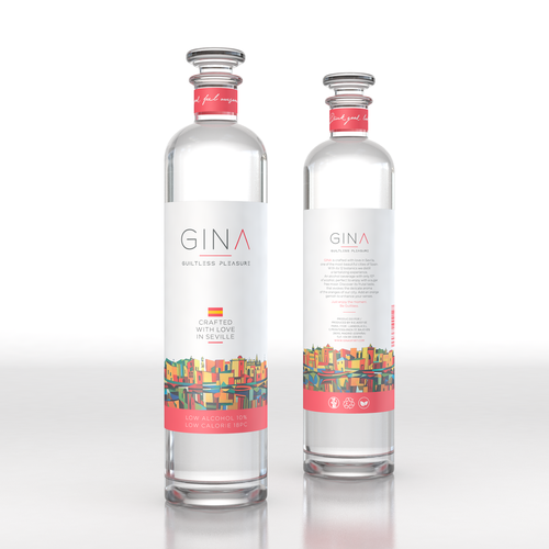 GINA - Low alcohol & calories gin Design by Han van Oss