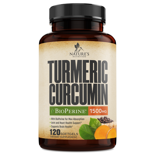 Nature's Nutrition - Needs a Colorful Turmeric Product Label Design by gs-designs