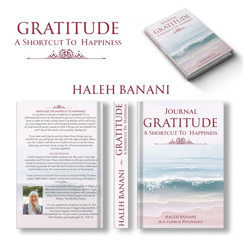 A Gratitude journal cover: Gratitude - A shortcut to happiness デザイン by Julia Sh.