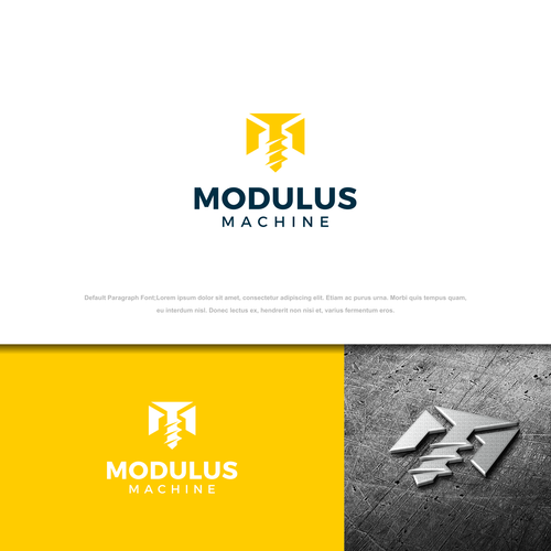 Machine Shop logo that communicates Quality, Dependability, Excellence, Seriousness Design by nazh