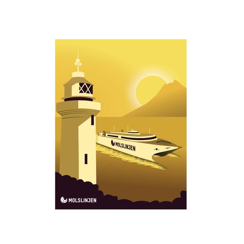 Multiple Winners - Classic and Classy Vintage Posters National Danish Ferry Company Design by oedin_sarunai