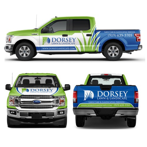 Lawn Care Truck Wrap Design - Ford F150 Crew Cab Design by Anugerah ilahi