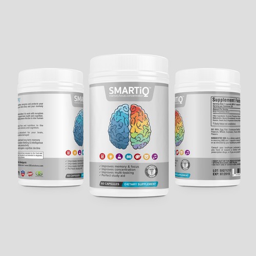 Brain Supplement Label Design Design by DesignSBS