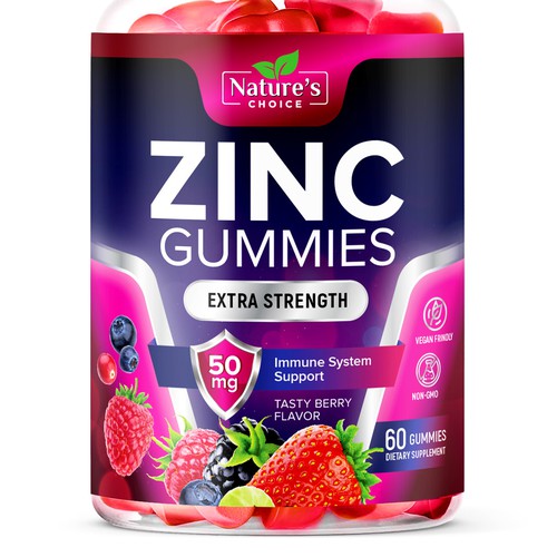 Design di Tasty Zinc Gummies design needed for Nature's Choice di TUNSAY