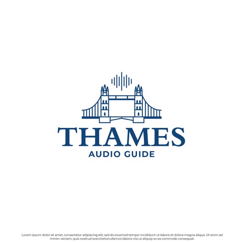 New logo for tourist audio guide of the Thames in London Design by James®