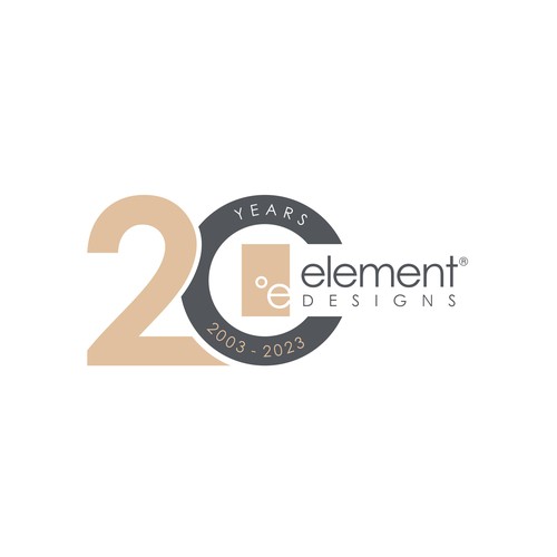 Custom High-end Modern Furniture Manufacturer's 20th Anniversary Logo Design réalisé par perféctroll