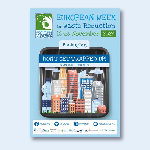 A poster for the European Week for Waste Reduction 2023 Design by Pandius