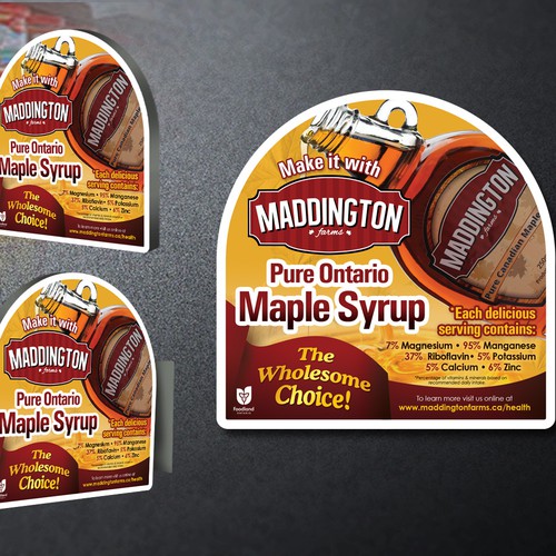 Maddington Farms Rack Card for the Health Benefits of Pure Maple Syrup デザイン by jay000