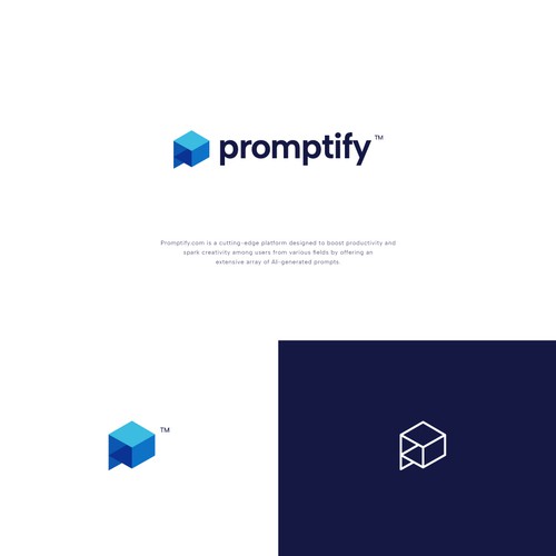 Modern, Simple and Sleek Logo for Promptify.com Design by designhatti